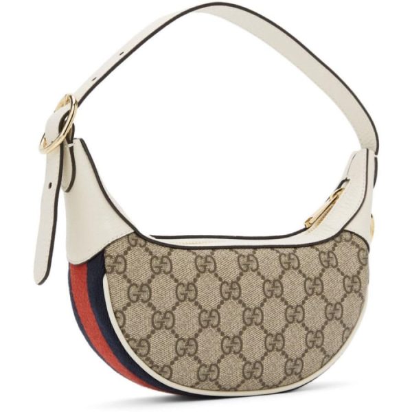 3 Gucci Ophidia Off White Mini Beige Ebony White GG Shoulder Bag