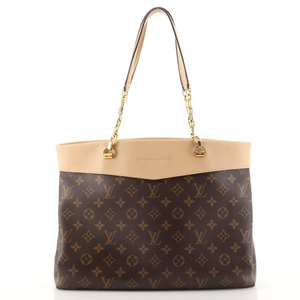 3 Louis Vuitton Pallas Shopper Monogram Canvas and Calfskin Brown