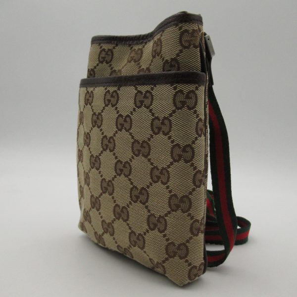 3 Gucci Beige Dark Brown GG Shoulder Bag