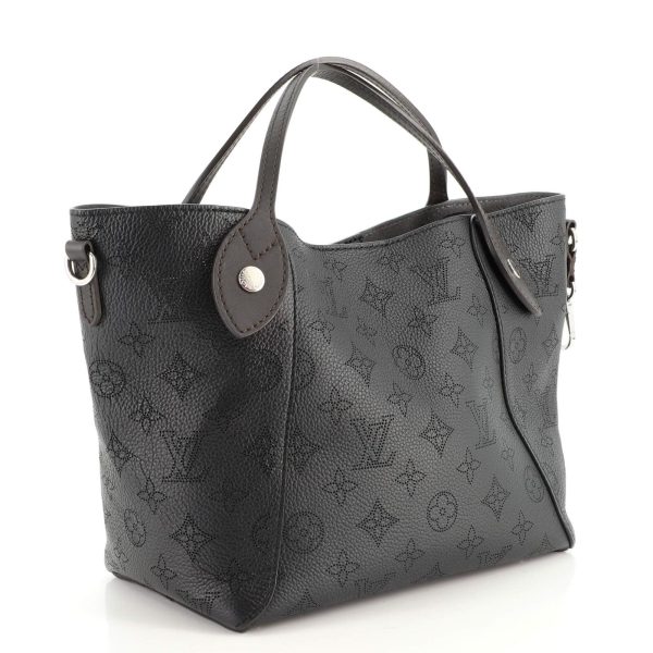 3 Louis Vuitton Hina Handbag Mahina Leather PM Black