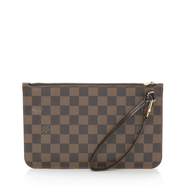 3 Louis Vuitton Damier Ebene Neverfull GM Pochette pouch