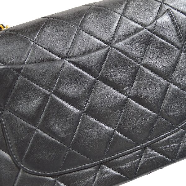 3 Chanel Classic Flap Mini Square Chain Shoulder Bag Black Lambskin