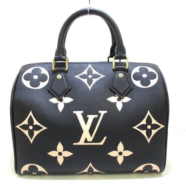 3 Louis Vuitton Speedy Bandouliere 25 Nm Black Beige Monogram Empreinte