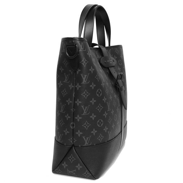 3 Louis Vuitton Saumur Tote Shoulder Bag Diagonal Monogram Eclipse Black