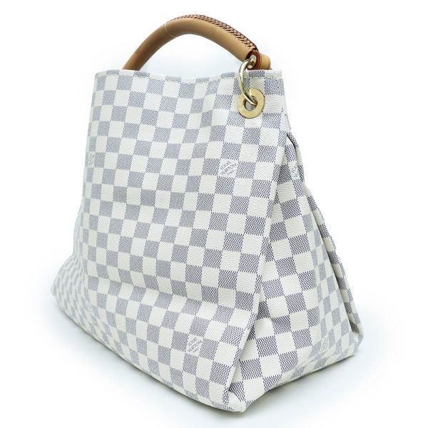 3 Louis Vuitton Damier Azur Artsy MM Shoulder Handbag Tote Bag White