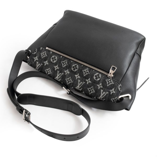 3 Louis Vuitton Monogram Denim Taurillon Busas Collaboration Crossbody Black