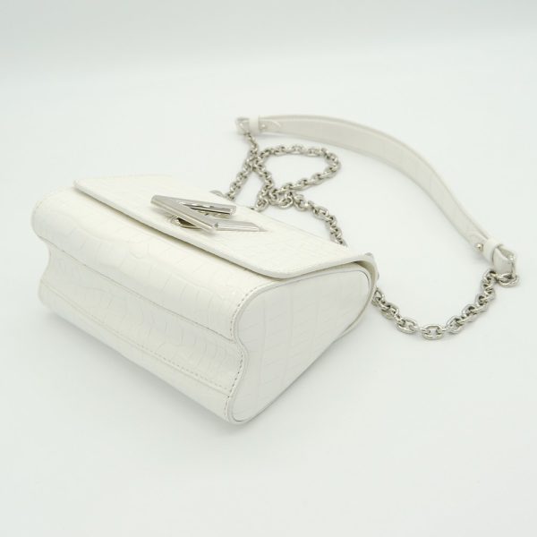 3 Louis Vuitton Twist PM Shoulder Bag White leather