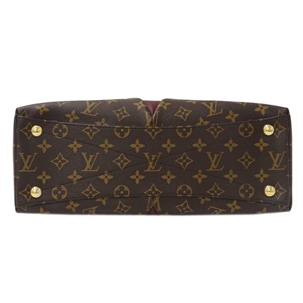 3 Louis Vuitton V Tote MM Monogram Shoulder Bag Bordeaux Brown