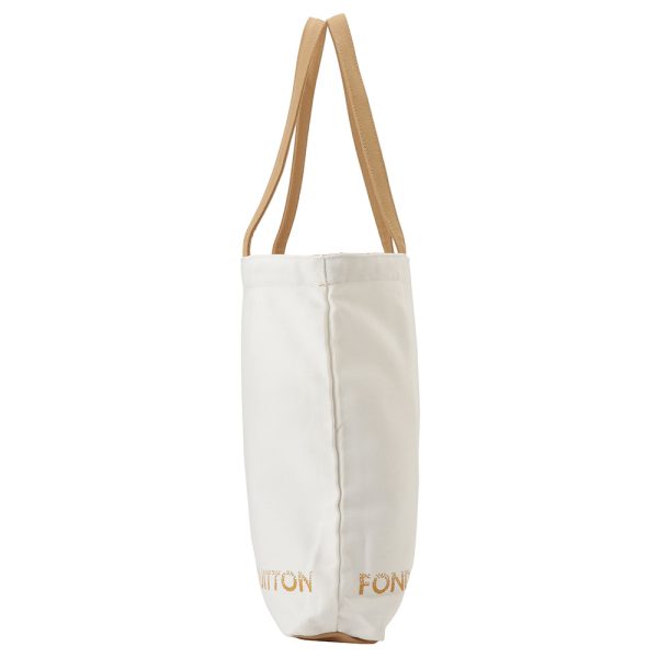 3 Louis Vuitton Foundation Museum Canvas Bag White