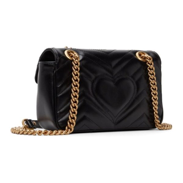 3 Gucci Marmont Black Mini GG Shoulder Bag