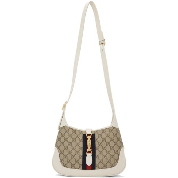 4 Gucci Jackie Off White Small Beige Ebony White Shoulder Bag