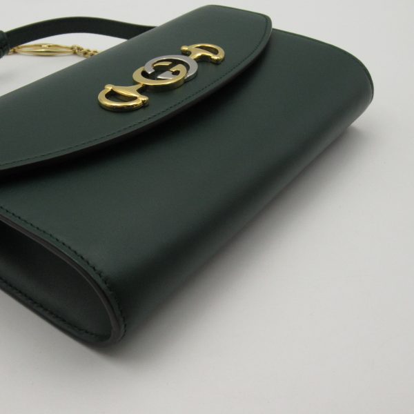 4 Gucci Calf Leather Green 2 way Shoulder Bag