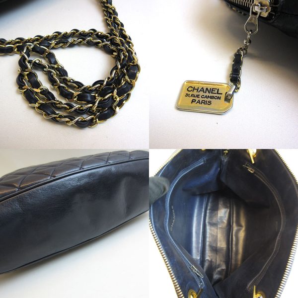 4 Chanel Matelasse Gold Chain Navy Blue Tote Bag