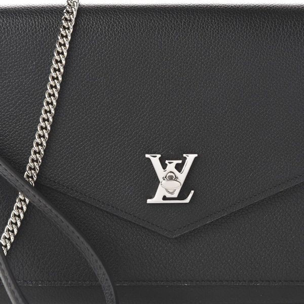 4 Louis Vuitton Calfskin Leather My Lock Me Pochette Black