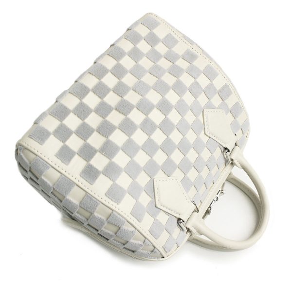 4 Louis Vuitton Damier Cubic Speedy Cube PM Handbag White Ladies