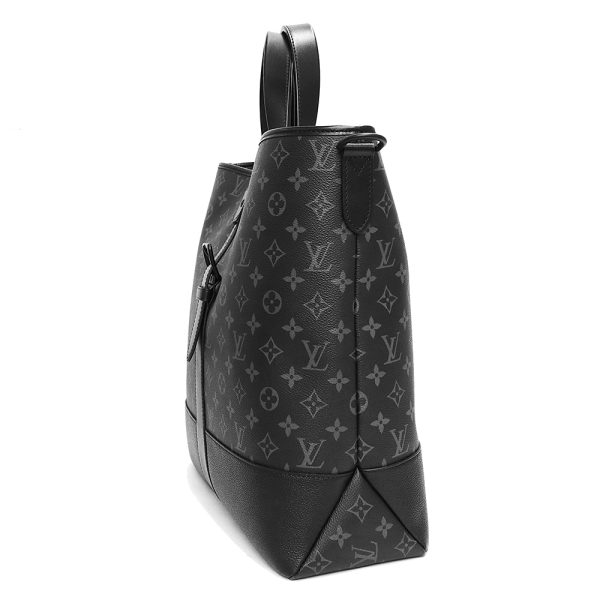 4 Louis Vuitton Saumur Tote Shoulder Bag Diagonal Monogram Eclipse Black