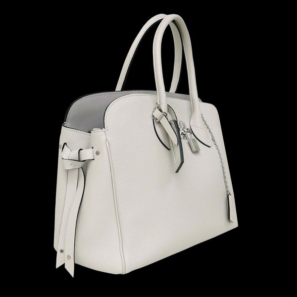 4 Louis Vuitton Calf Leather Mira MM Shoulder Bag Diagonal White