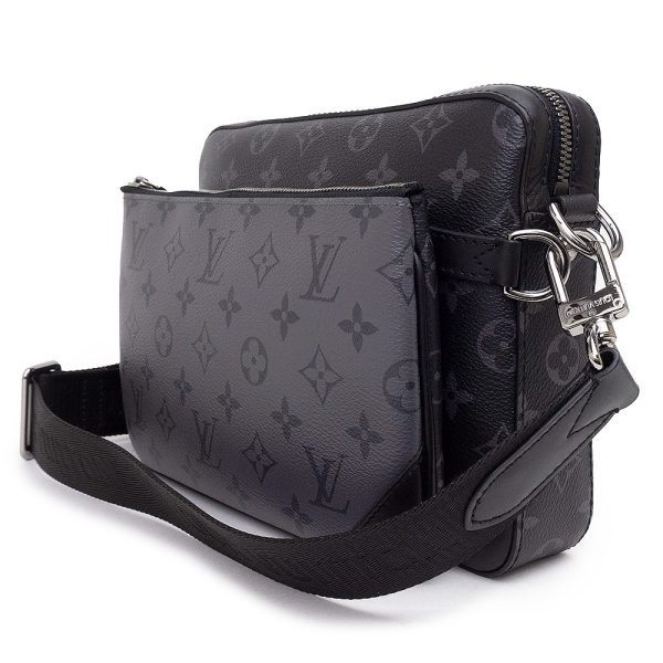 4 Louis Vuitton Monogram Eclipse Trio Messenger Crossbody Black