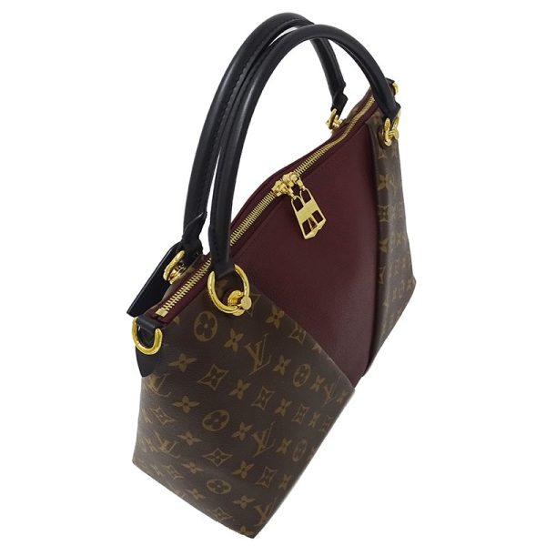 4 Louis Vuitton V Tote MM Monogram Shoulder Bag Bordeaux Brown