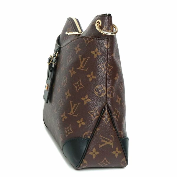 4 Louis Vuitton Odeon Diagonal Monogram Noir Black NM MM Calf Leather Shoulder Bag