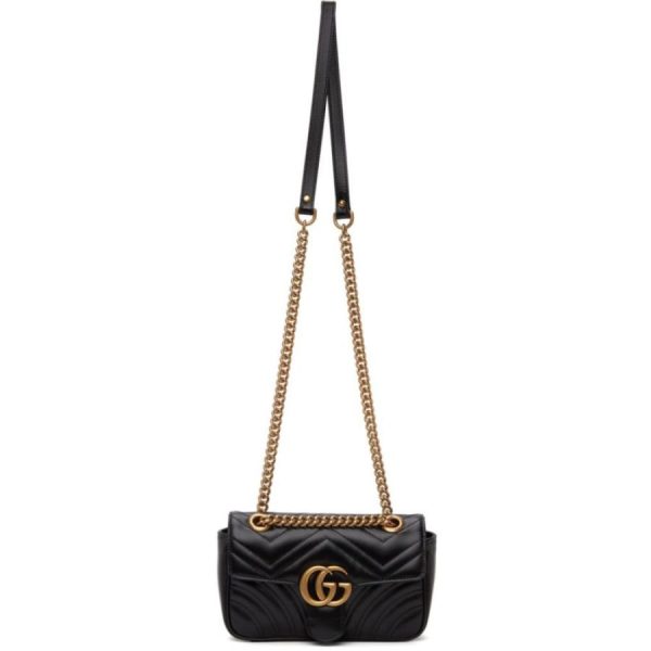 4 Gucci Marmont Black Mini GG Shoulder Bag