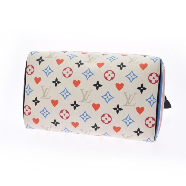 5 Louis Vuitton Monogram Game On Speedy Bandouliere 25 White