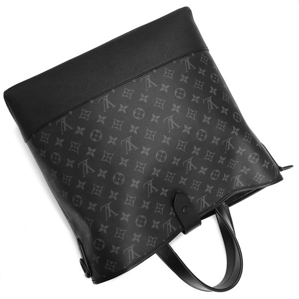 5 Louis Vuitton Saumur Tote Shoulder Bag Diagonal Monogram Eclipse Black