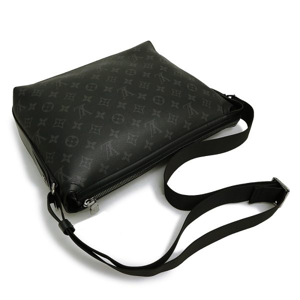 5 Louis Vuitton Monogram Eclipse Leather Odyssey Messenger PM Crossbody Bag Black