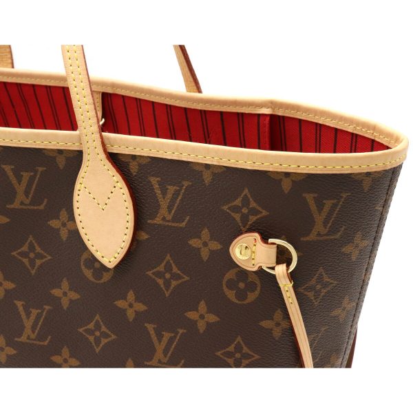 5 Louis Vuitton Neverfull Monogram Cerise MM Tote Bag Shoulder Bag