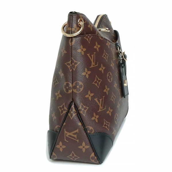 5 Louis Vuitton Odeon Diagonal Monogram Noir Black NM MM Calf Leather Shoulder Bag