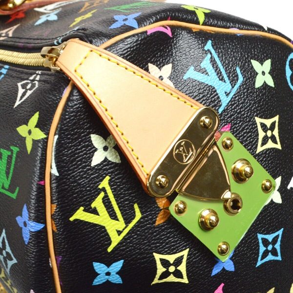 6 Louis Vuitton Keepall 45 Travel Handbag Monogram Multicolor black