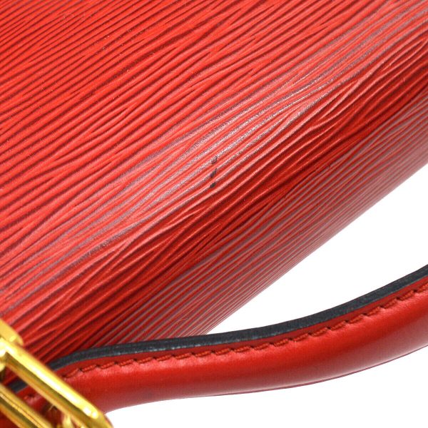 6 Louis Vuitton Monceau 28 2way Hand Bag Satchel Red Epi