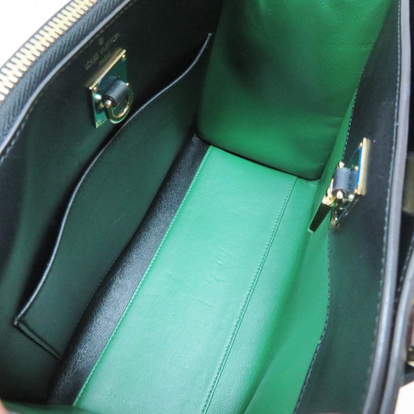 6 Louis Vuitton City Steamer PM Calfskin Leather Shoulder Handbag Green Black