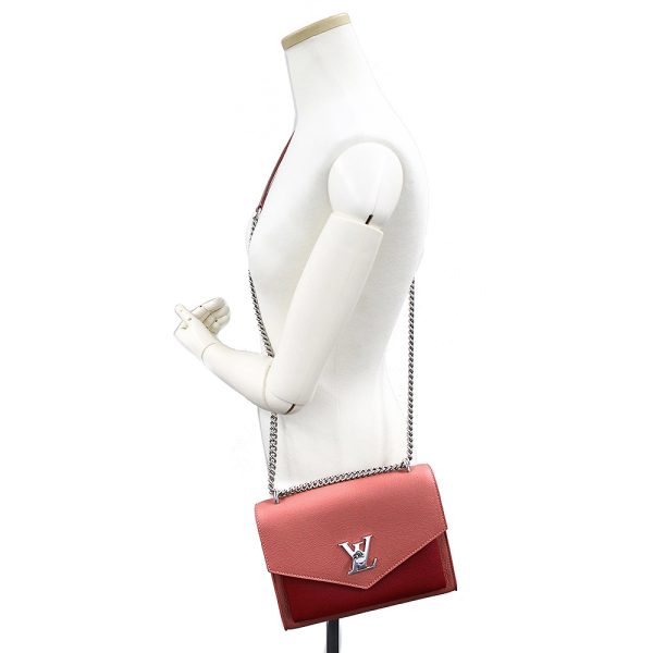 6 Louis Vuitton My LockMe BB Shoulder Bag Soft Calf Leather Rose Baudoire Lidovan Creme Pink