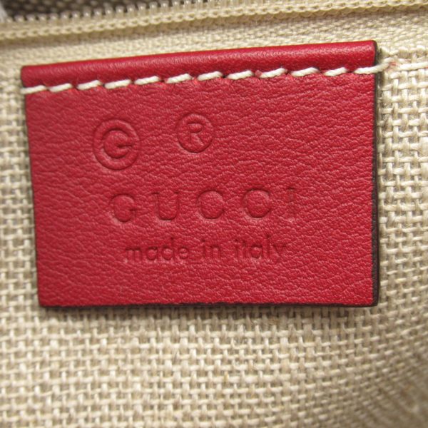 6 Gucci Embossed Shima Leather Red Shoulder Bag