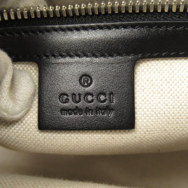 6 Gucci Embossed Leather Shoulder Bag Black