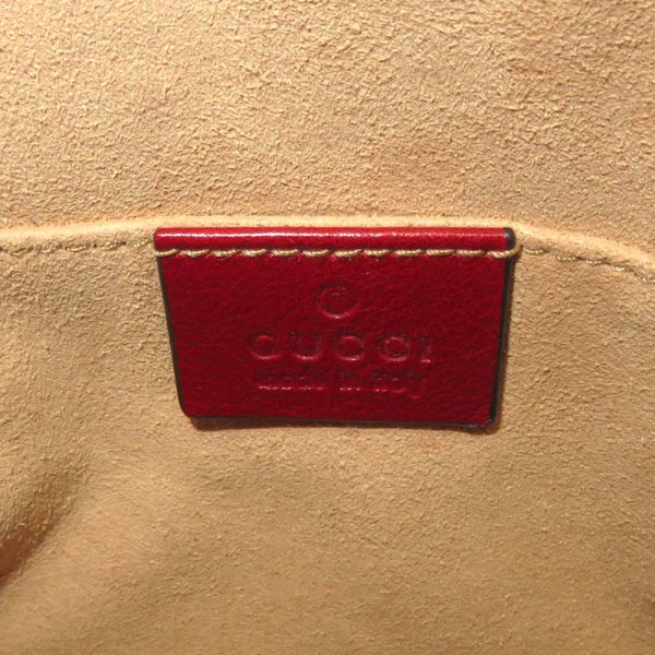 6 Gucci Off deer sherry line suede Leather Navy Red Shoulder Bag