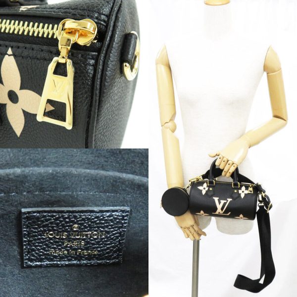 7 Louis Vuitton Papillon BB Monogram Empreinte Black Beige Bag