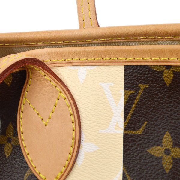 7 Louis Vuitton Neverfull MM Hand Tote Bag Monogram Rayures