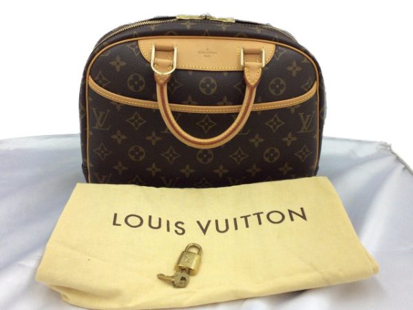 7 Louis Vuitton Trouville Handbag Monogram Brown Ladies