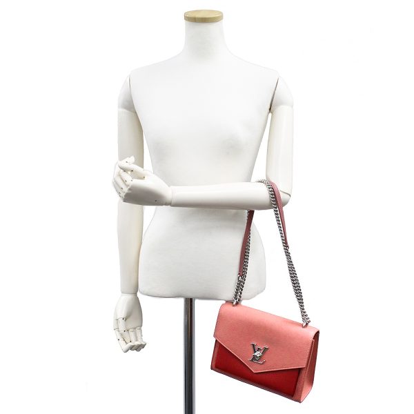 7 Louis Vuitton My LockMe BB Shoulder Bag Soft Calf Leather Rose Baudoire Lidovan Creme Pink