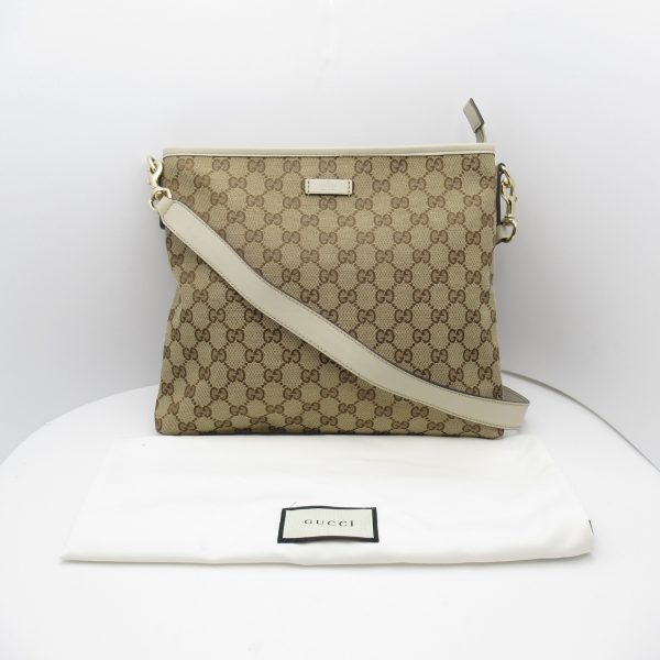 7 Gucci Canvas Beige GG Shoulder Bag