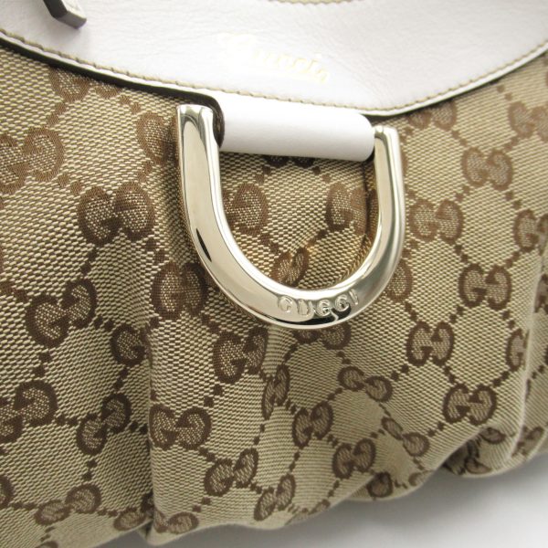 7 Gucci Campus Abbey Canvas Brown White GG Shoulder Bag