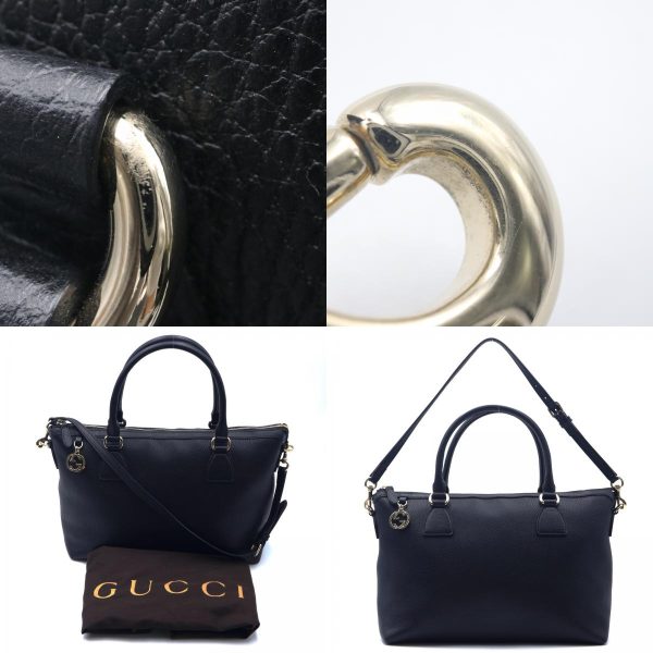 7 Gucci Leather Black 2way Shoulder Bag