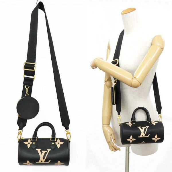 8 Louis Vuitton Papillon BB Monogram Empreinte Black Beige Bag