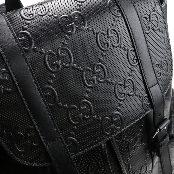 8 Gucci GG Embossed Backpack Leather Black S