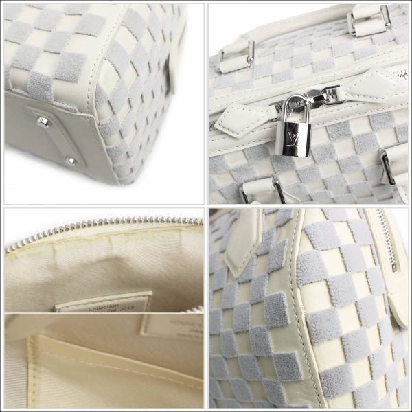 8 Louis Vuitton Damier Cubic Speedy Cube PM Handbag White Ladies