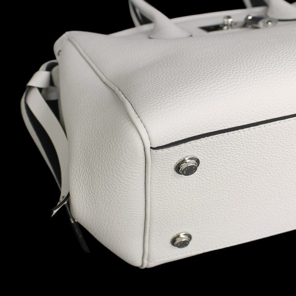 8 Louis Vuitton Calf Leather Mira MM Shoulder Bag Diagonal White