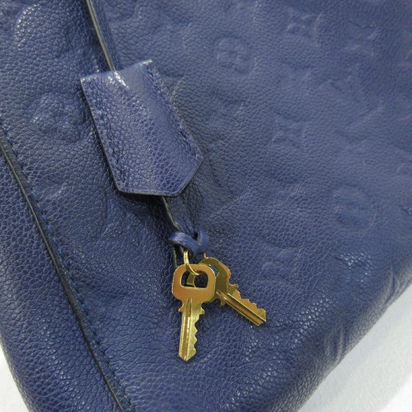 8 Louis Vuitton Empreinte Montaigne Monogram MM Tote Bag Navy Shoulder Strap Handbag