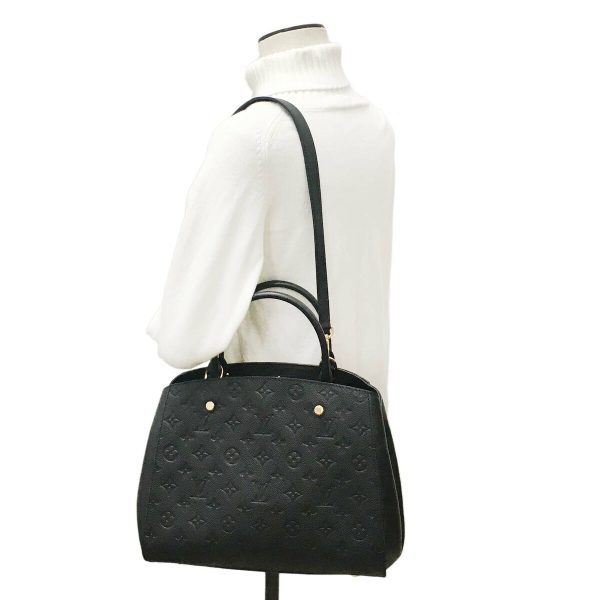 8 Louis Vuitton Montaigne Monogram Black leather BB Shoulder Bag Handbag